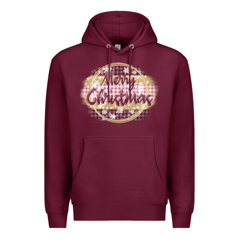 Merry Christmas Pink Premium Hoodie by MaliasSmallBusiness | Teevron