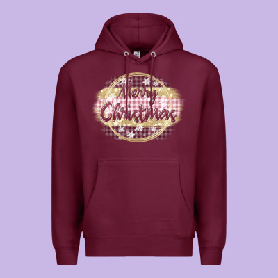 Merry Christmas Pink Premium Hoodie Designed By Maliassmallbusiness