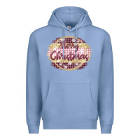 Colony Blue merry christmas pink Premium Hoodie - MaliasSmallBusiness
