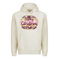 Oatmeal Heather merry christmas pink Premium Hoodie - MaliasSmallBusiness