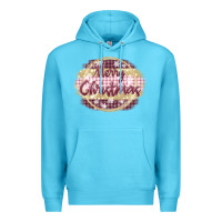 Ocean Blue merry christmas pink Premium Hoodie - MaliasSmallBusiness