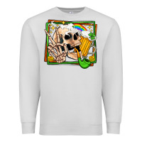 Dove Grey st patricks day peace skull Premium Sweatshirt - Jasminsmagicworld