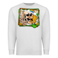 Oatmeal Heather st patricks day peace skull Premium Sweatshirt - Jasminsmagicworld