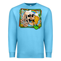 Ocean Blue st patricks day peace skull Premium Sweatshirt - Jasminsmagicworld
