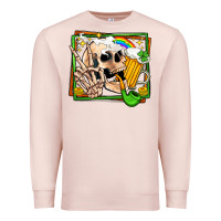 Pale Pink st patricks day peace skull Premium Sweatshirt - Jasminsmagicworld