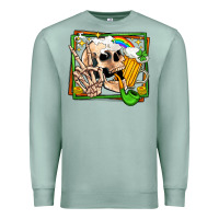 Seafoam st patricks day peace skull Premium Sweatshirt - Jasminsmagicworld