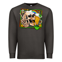 Smoke st patricks day peace skull Premium Sweatshirt - Jasminsmagicworld