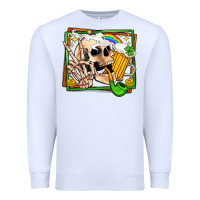 White st patricks day peace skull Premium Sweatshirt - Jasminsmagicworld