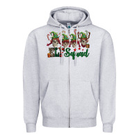 Heather Grey Elf squad skulls Zipper Hoodie - FaDigitalArtStudio