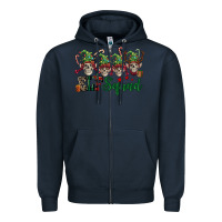 Navy Elf squad skulls Zipper Hoodie - FaDigitalArtStudio