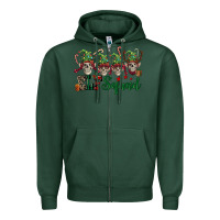 Sports Green Elf squad skulls Zipper Hoodie - FaDigitalArtStudio