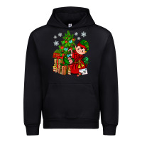 Black Santa's Elf Christmas Urban Hoodie - BundleAndBundleShop