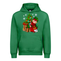 Emerald Santa's Elf Christmas Urban Hoodie - BundleAndBundleShop