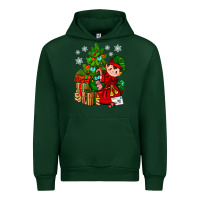 Forest Green Santa's Elf Christmas Urban Hoodie - BundleAndBundleShop