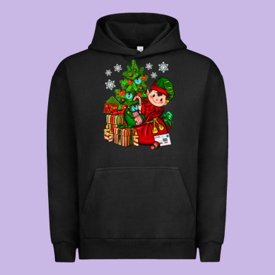 Santa's Elf Christmas Urban Hoodie Designed By Bundleandbundleshop