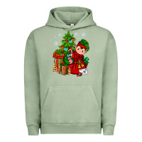 Pigment Oil Green Santa's Elf Christmas Urban Hoodie - BundleAndBundleShop