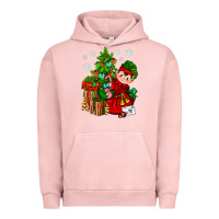 Pigment Salmon Santa's Elf Christmas Urban Hoodie - BundleAndBundleShop