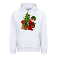 White Santa's Elf Christmas Urban Hoodie - BundleAndBundleShop