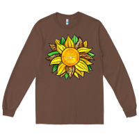 Chestnut lemon sunflower Long Sleeve Tee - Zillion Design Studio