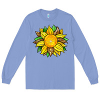 Colony Blue lemon sunflower Long Sleeve Tee - Zillion Design Studio
