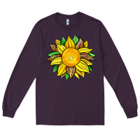 Plum lemon sunflower Long Sleeve Tee - Zillion Design Studio