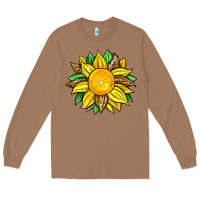 Toasted Coconut lemon sunflower Long Sleeve Tee - Zillion Design Studio