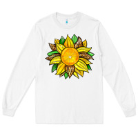 White lemon sunflower Long Sleeve Tee - Zillion Design Studio