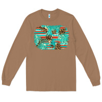 Toasted Coconut leopard turquoise glitter background Long Sleeve Tee - AdoDesignShop