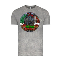 Cloud Rock Black Angus Cattle Merry Christmas Vintage Tee - RanaPortraitStore