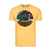 Vintage Mustard Black Angus Cattle Merry Christmas Vintage Tee - RanaPortraitStore