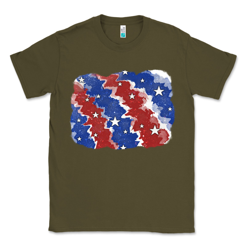 Patriotic Tie Dye Background Classic Tee by CowGirlArtShop | Teevron