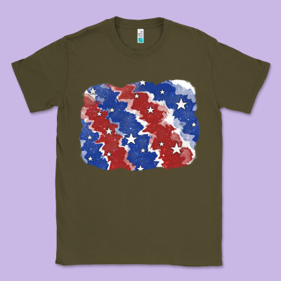 Patriotic Tie Dye Background Classic Tee Designed By Cowgirlartshop