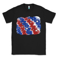 Black Patriotic tie dye background Classic Tee - CowGirlArtShop