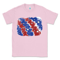 Bubblegum Pink Patriotic tie dye background Classic Tee - CowGirlArtShop