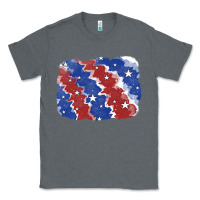 Charcoal Heather Patriotic tie dye background Classic Tee - CowGirlArtShop
