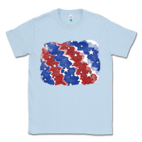 Dusty Blue Patriotic tie dye background Classic Tee - CowGirlArtShop