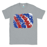 Heather Grey Patriotic tie dye background Classic Tee - CowGirlArtShop