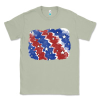 Matcha Patriotic tie dye background Classic Tee - CowGirlArtShop