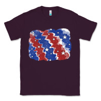 Plum Patriotic tie dye background Classic Tee - CowGirlArtShop