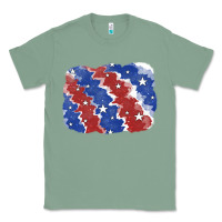 Sage Patriotic tie dye background Classic Tee - CowGirlArtShop