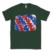 Sports Green Patriotic tie dye background Classic Tee - CowGirlArtShop