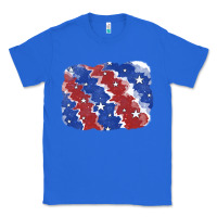 True Royal Patriotic tie dye background Classic Tee - CowGirlArtShop