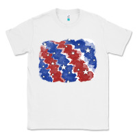 White Patriotic tie dye background Classic Tee - CowGirlArtShop