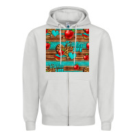 Dove Grey teacher life seamless pattern Zipper Hoodie - HRA Design Shop