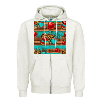 Oatmeal Heather teacher life seamless pattern Zipper Hoodie - HRA Design Shop