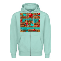 Seafoam teacher life seamless pattern Zipper Hoodie - HRA Design Shop