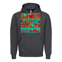 Smoke teacher life seamless pattern Zipper Hoodie - HRA Design Shop