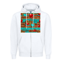 White teacher life seamless pattern Zipper Hoodie - HRA Design Shop