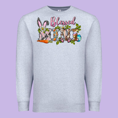 Blessed Mini Easter Premium Sweatshirt Designed By Barkaloodesign