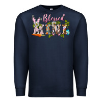Navy blessed mini easter Premium Sweatshirt - BarkalooDesign